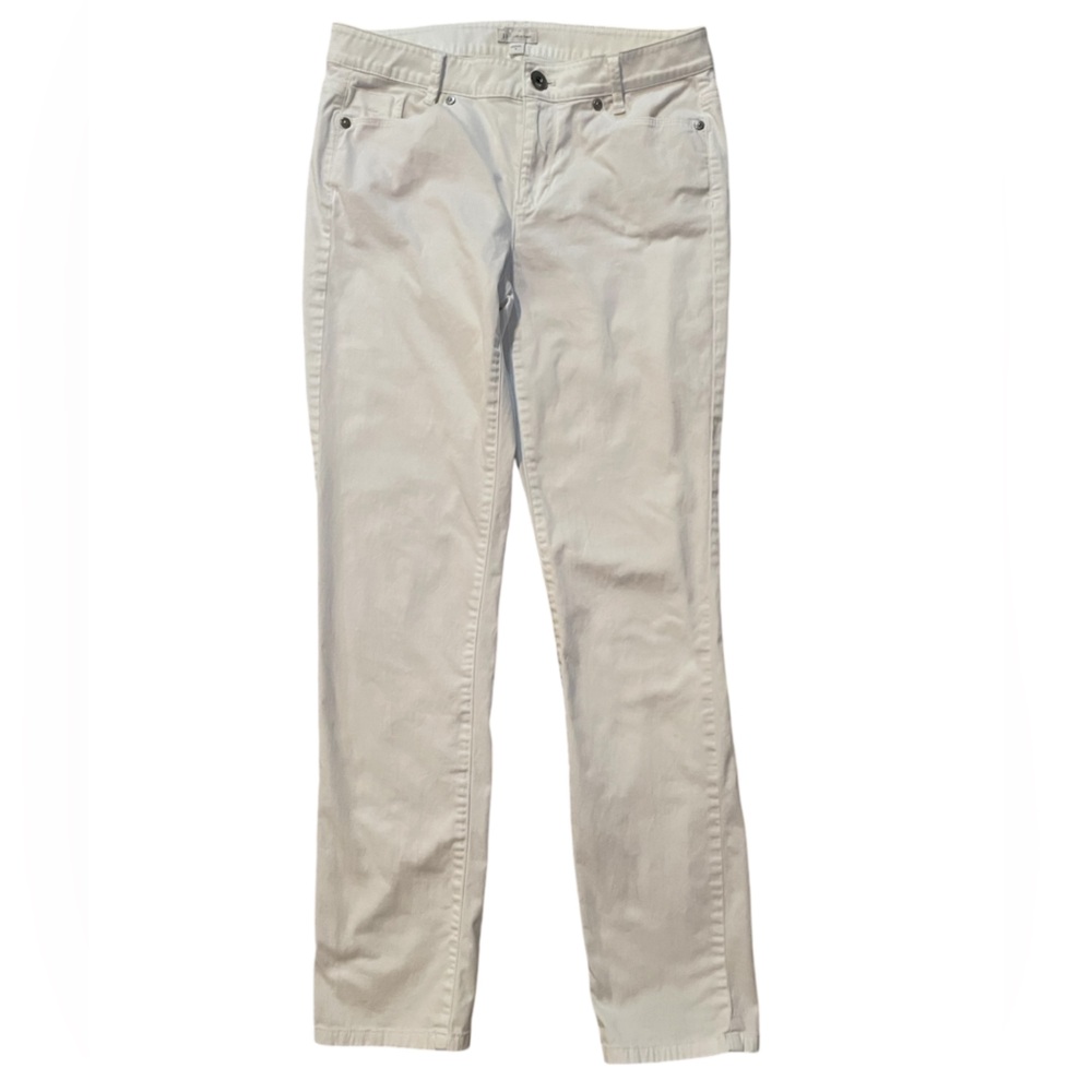J. Jill Live-In Chino Off-White Pants size 4 EUC